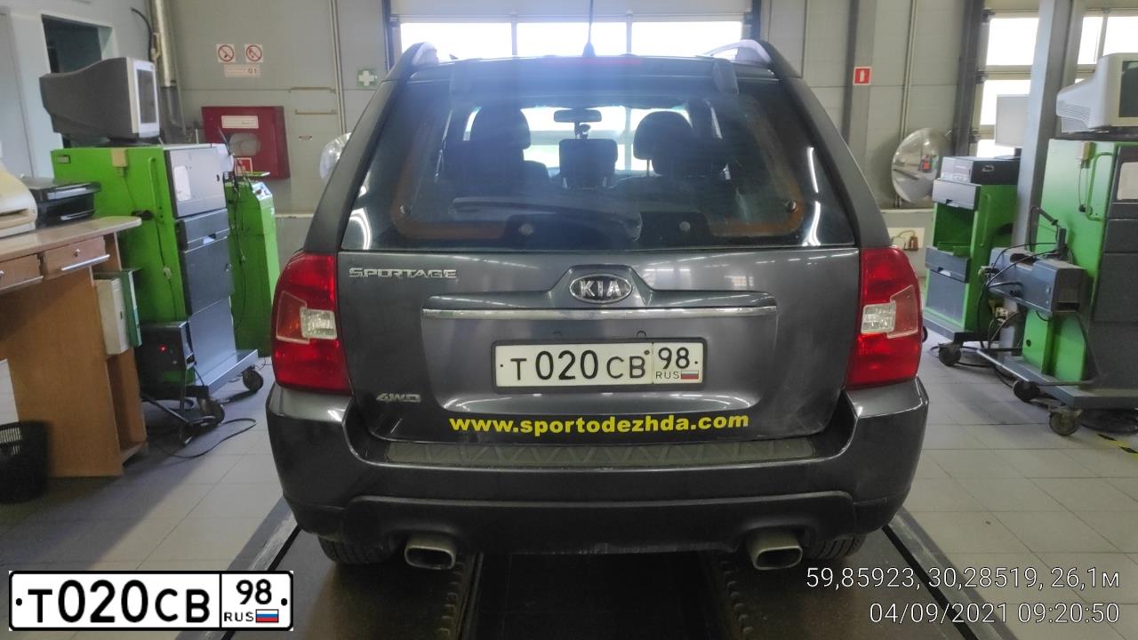 Фото автомобиля KIA SPORTAGE, 2009 — госномер Т020СВ98