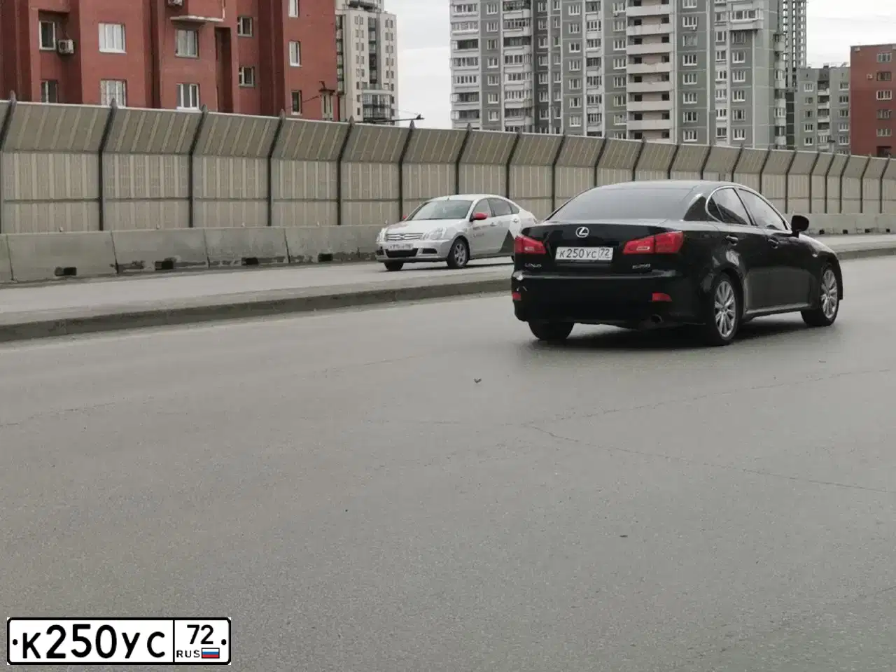 Фото автомобиля LEXUS IS, 2008 — госномер К250УС72. Цвет: ЧЕРНЫЙ