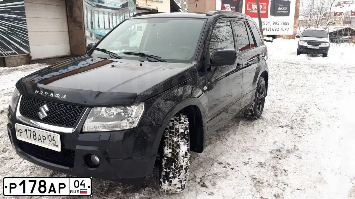 Фото автомобиля SUZUKI /GRAND/ VITARA, 2007 — госномер К163НТ122. Цвет: ЧЕРНЫЙ