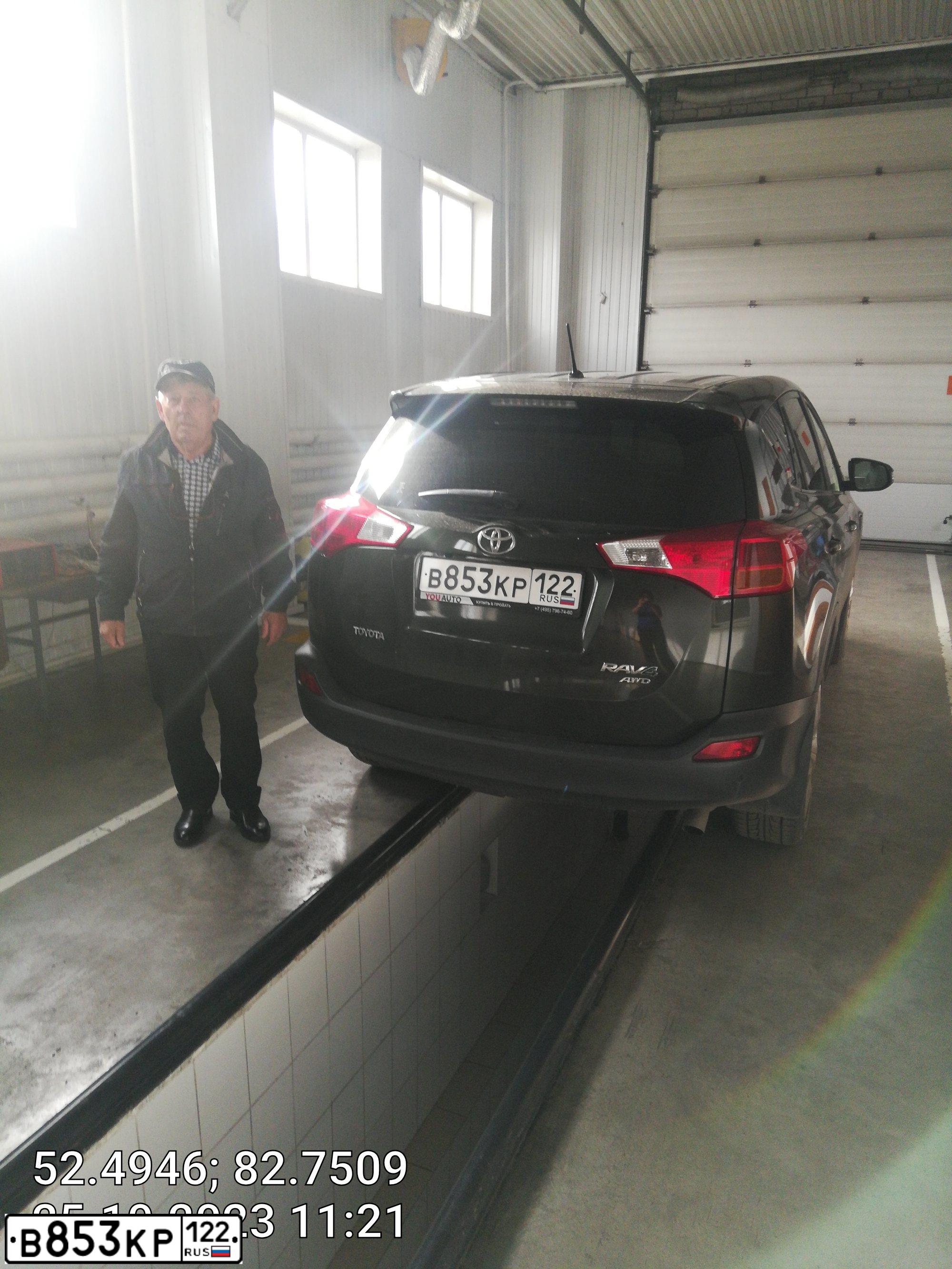 Фото автомобиля TOYOTA RAV4, 2013 — госномер В853КР122. Цвет: ЗЕЛЕНЫЙ ТЕМНЫЙ