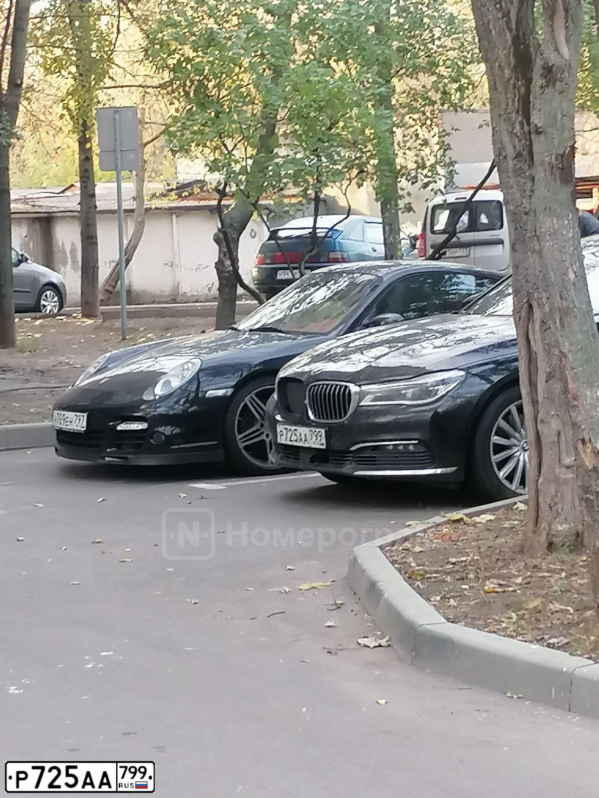 Фото автомобиля BMW SERIE 7, 2015 — госномер Р725АА799. Цвет: ЧЕРНЫЙ