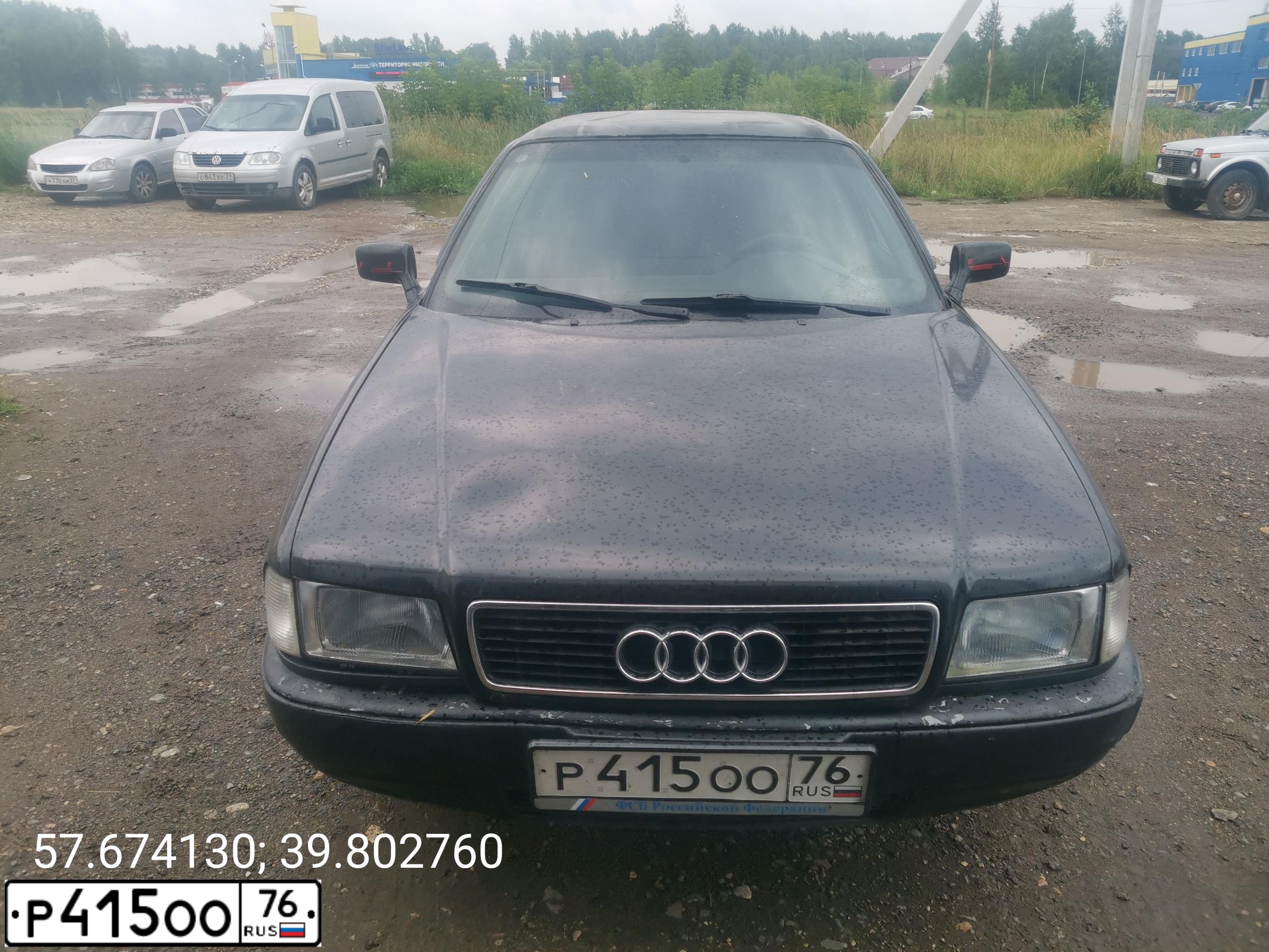 Фото автомобиля AUDI 80, 1993 — госномер Р415ОО76. Цвет: ЧЕРНЫЙ