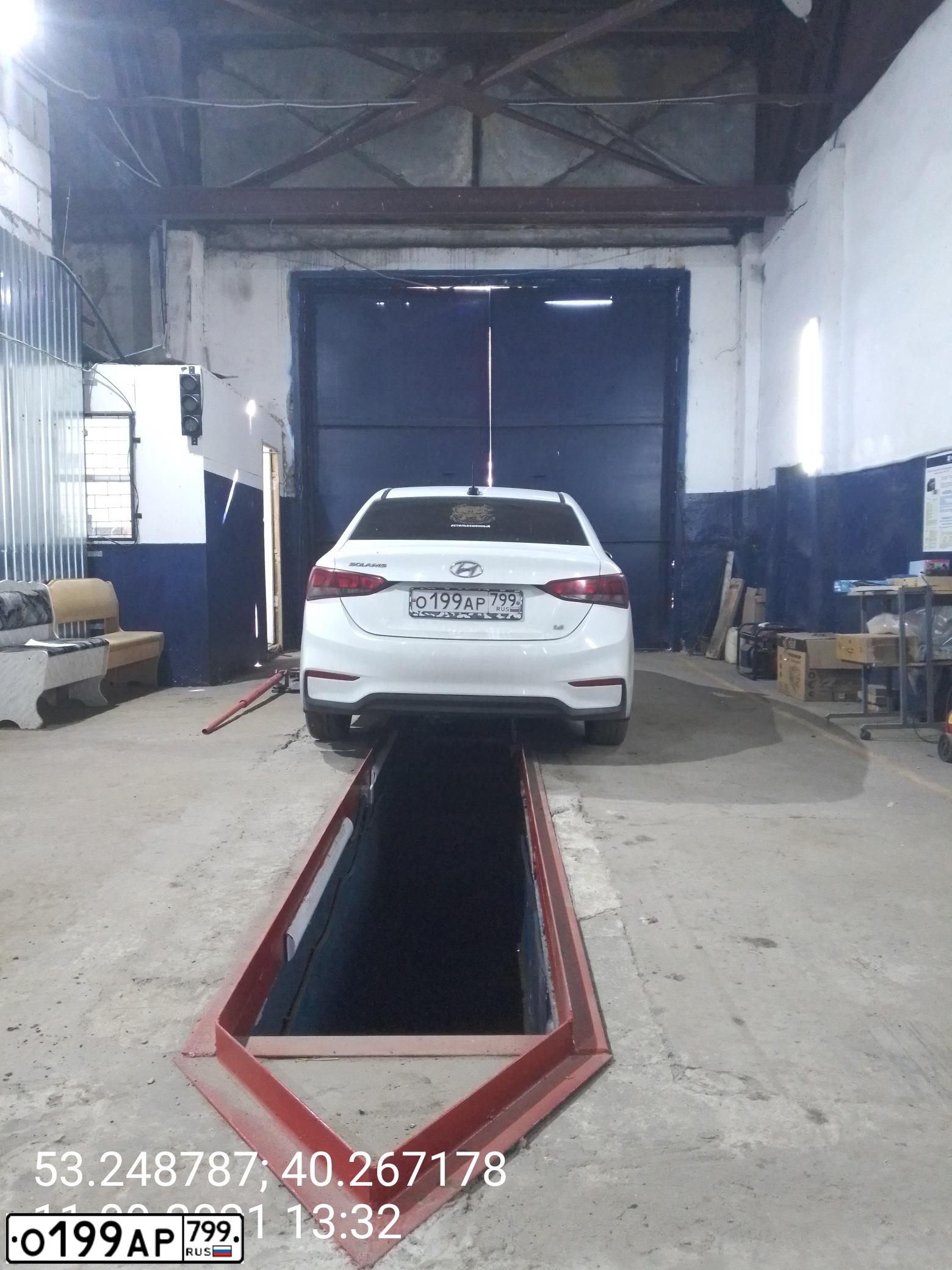Фото автомобиля HYUNDAI SOLARIS, 2017 — госномер О199АР799. Цвет: Белый