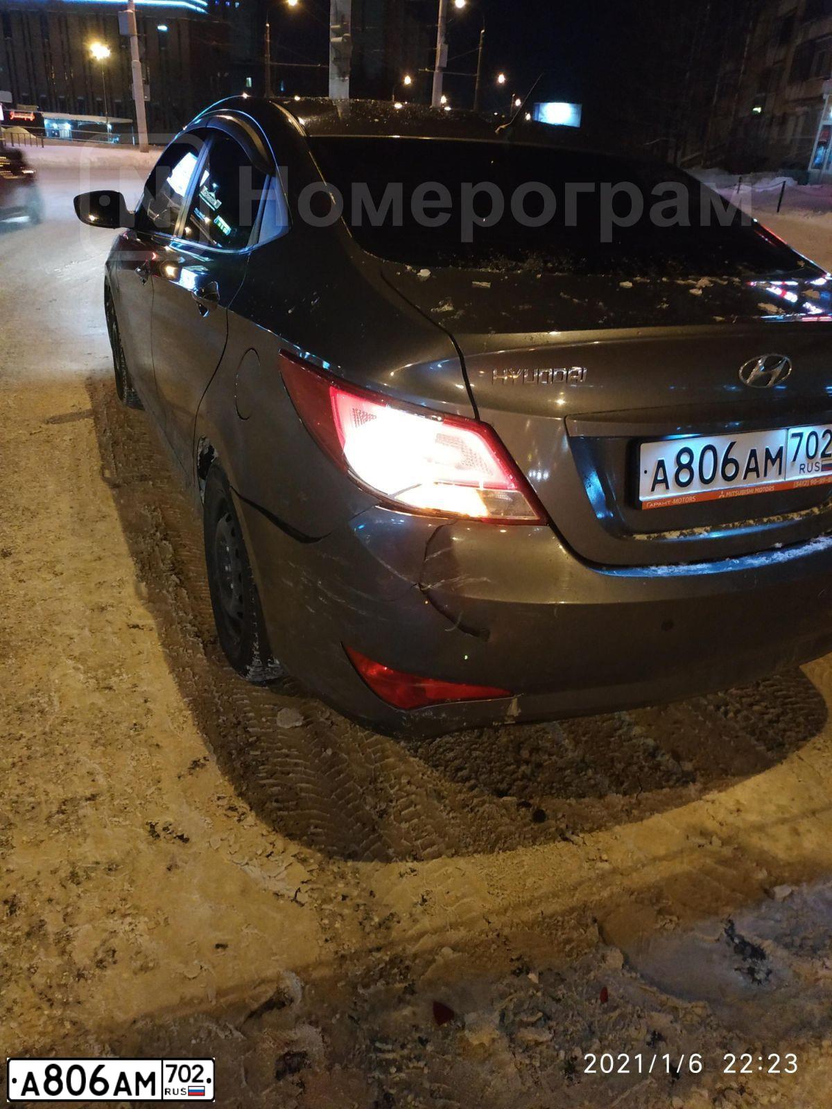 Фото автомобиля HYUNDAI SOLARIS, 2015 — госномер А806АМ702. Цвет: ТЕМНО СЕРЫЙ