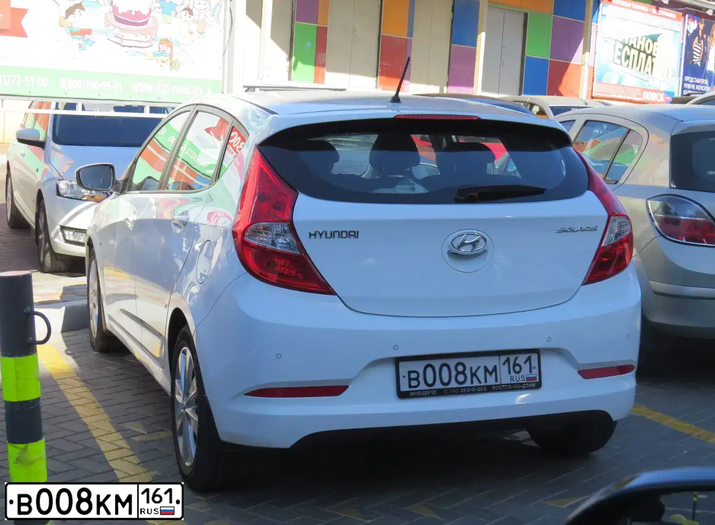 Фото автомобиля HYUNDAI GETZ, 2009 — госномер В008КМ161. Цвет: БЕЛЫЙ