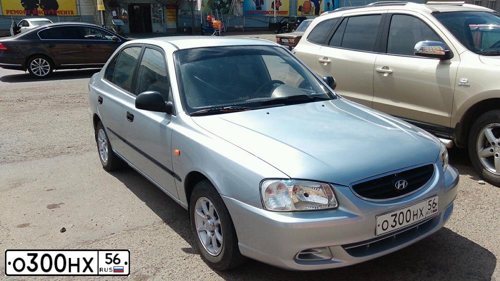 Фото автомобиля TAGAZ ACCENT, 2007 — госномер О300НХ56. Цвет: Серебристый