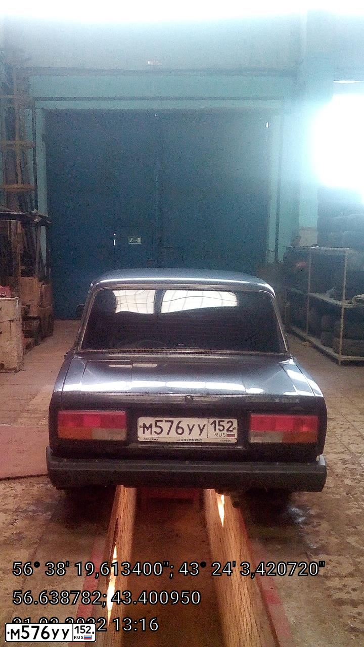 Фото автомобиля LADA 2107, 2008 — госномер М576УУ152. Цвет: ТЕМНО-КОРИЧНЕВЫЙ