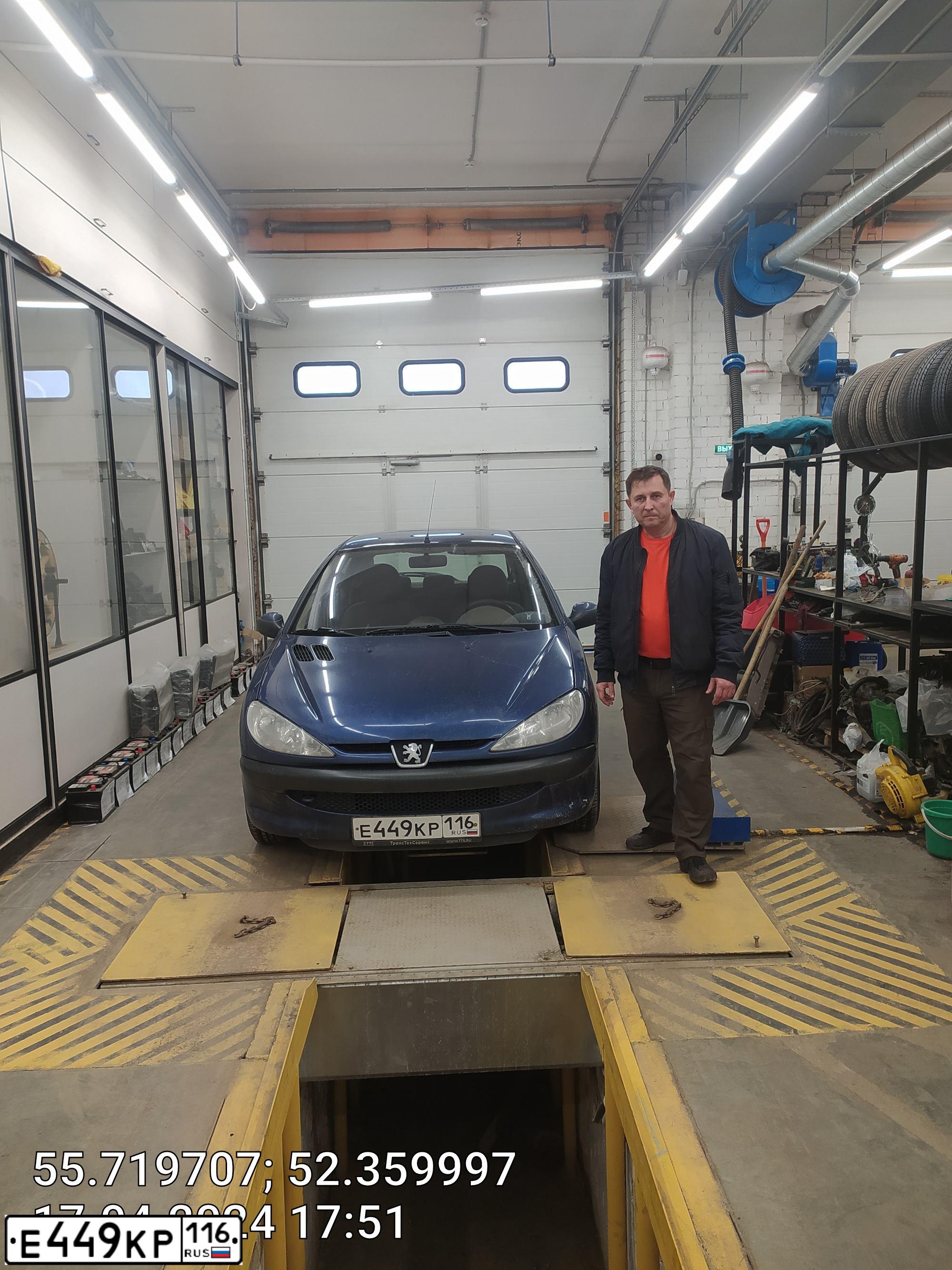 Фото автомобиля PEUGEOT 206, 2004 — госномер Р414ТУ716. Цвет: Темно-синий