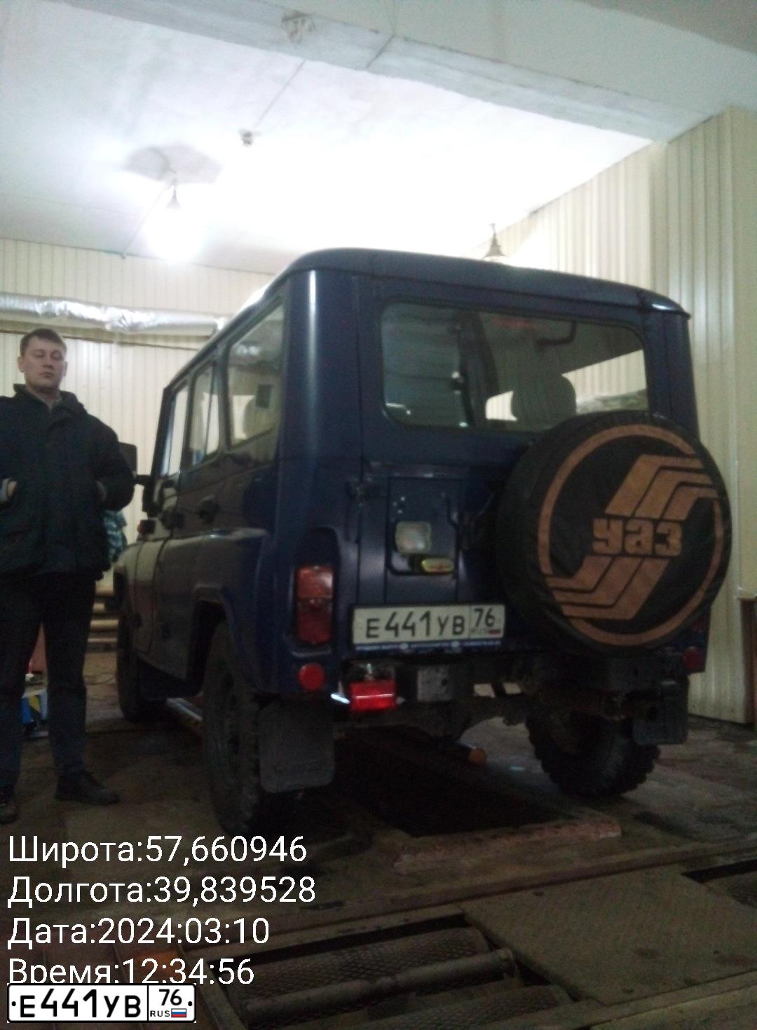 Фото автомобиля UAZ 3151 / HUNTER, 2003 — госномер О741ВС76. Цвет: синий