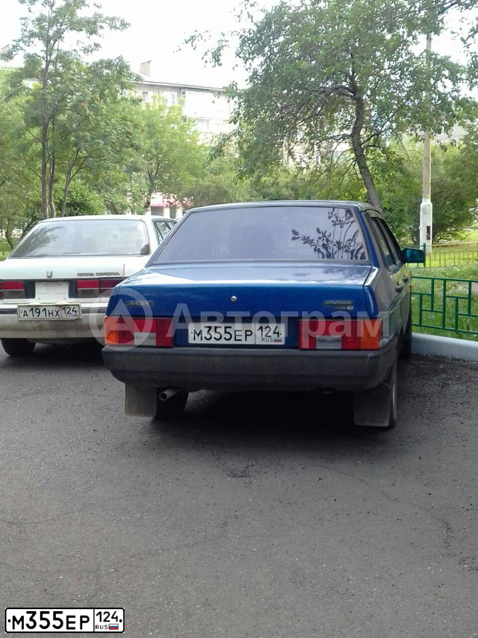 Фото автомобиля LADA 2109 SAMARA, 2003 — госномер М355ЕР124. Цвет: СИНИЙ