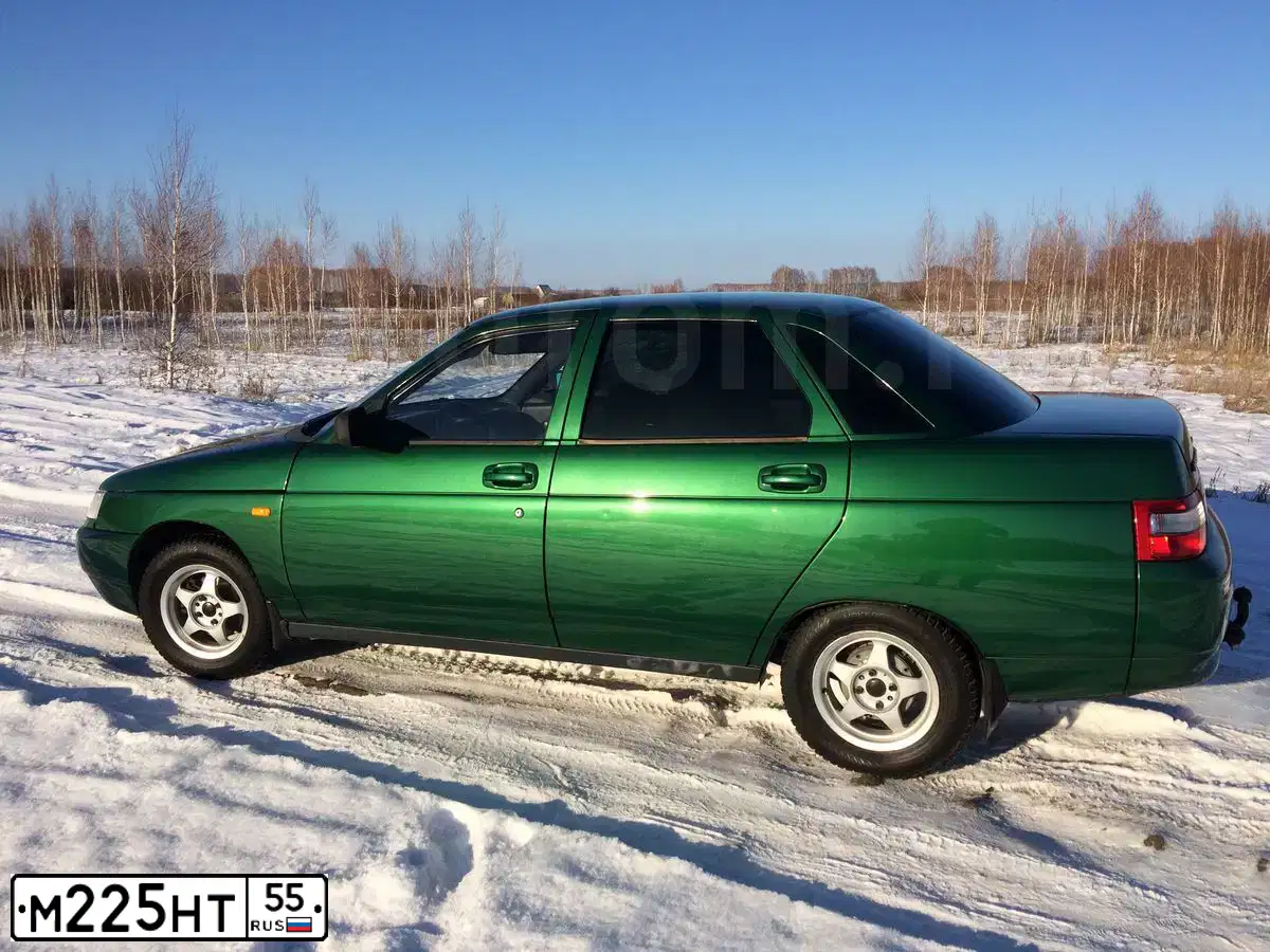 Фото автомобиля LADA 2110, 2001 — госномер М225НТ55. Цвет: ЗЕЛЕНЫЙ МЕТАЛИК