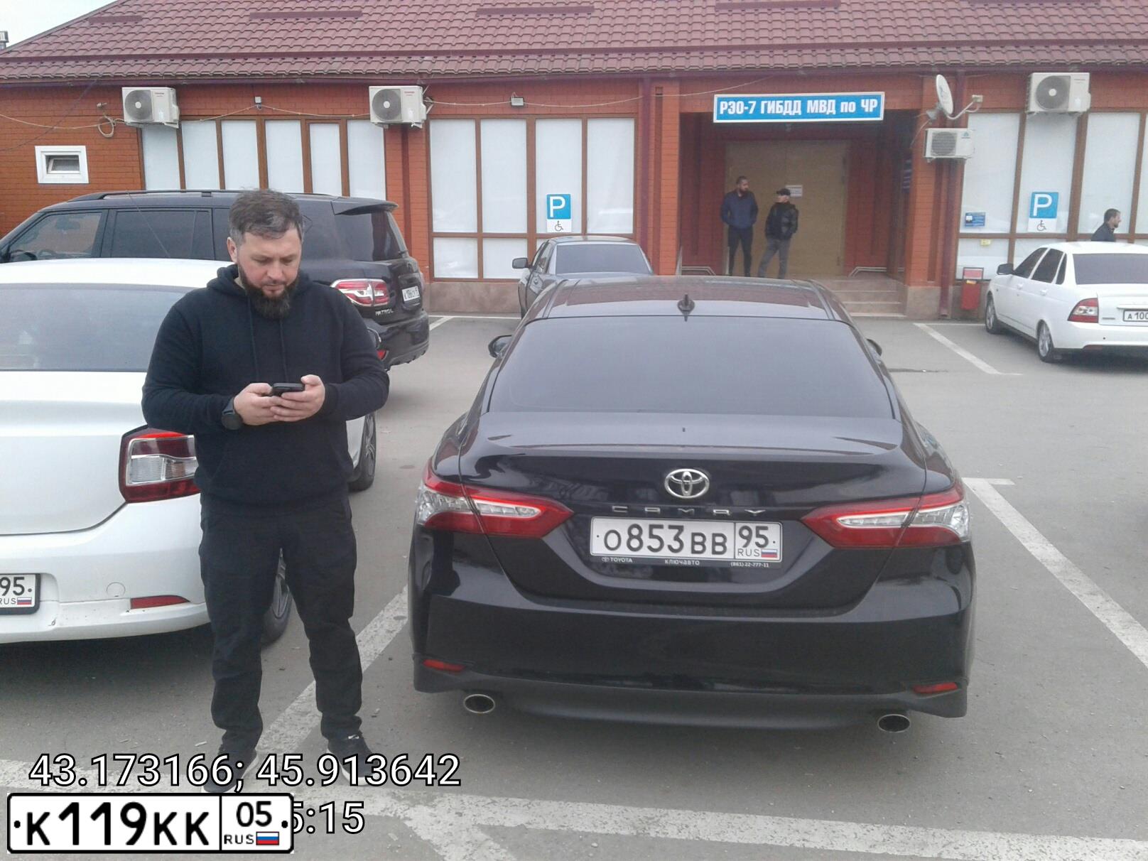Фото автомобиля LADA 1118 KALINA, 2009 — госномер К119КК05. Цвет: Темно-серый металлик