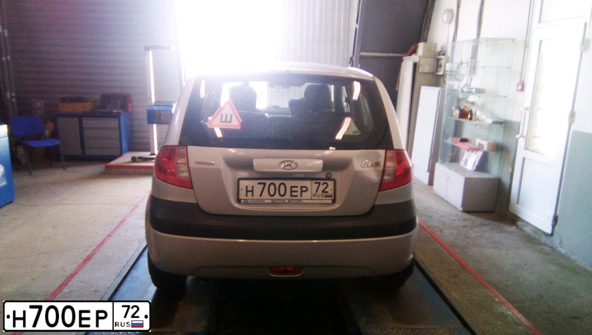Фото автомобиля HYUNDAI GETZ GLS, 2007 — госномер Х944УА72