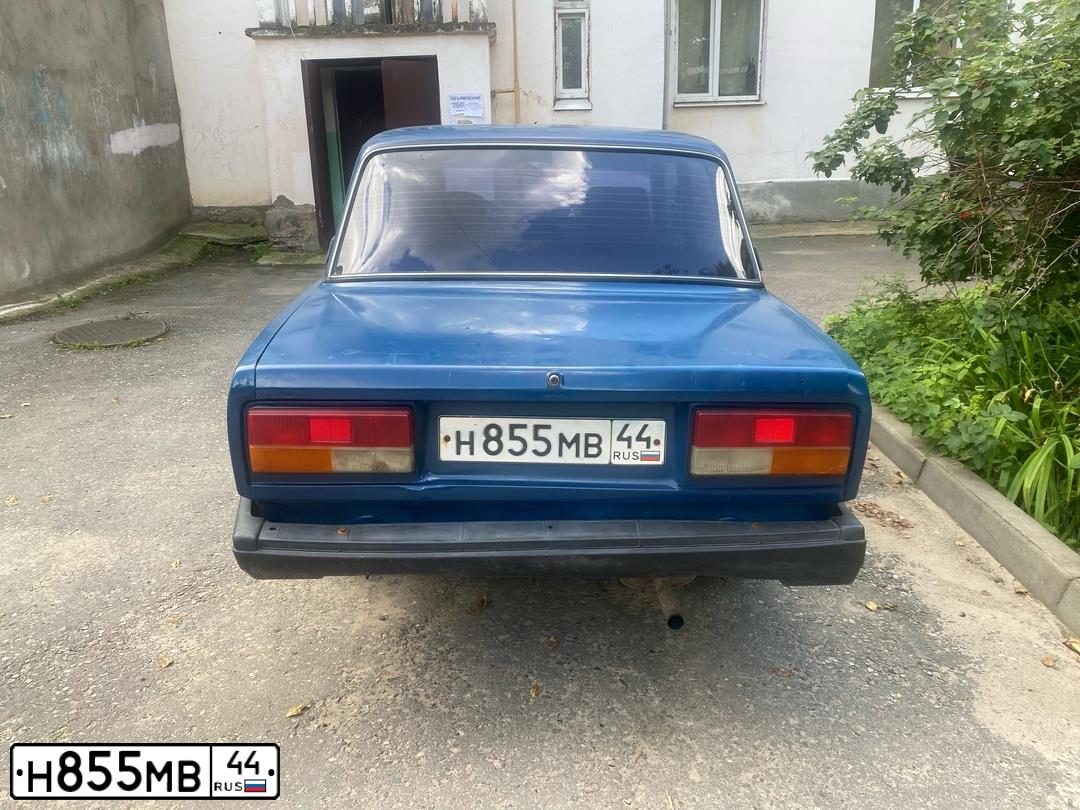 Фото автомобиля LADA 2107, 2000 — госномер Н855МВ44. Цвет: Сине-зеленый