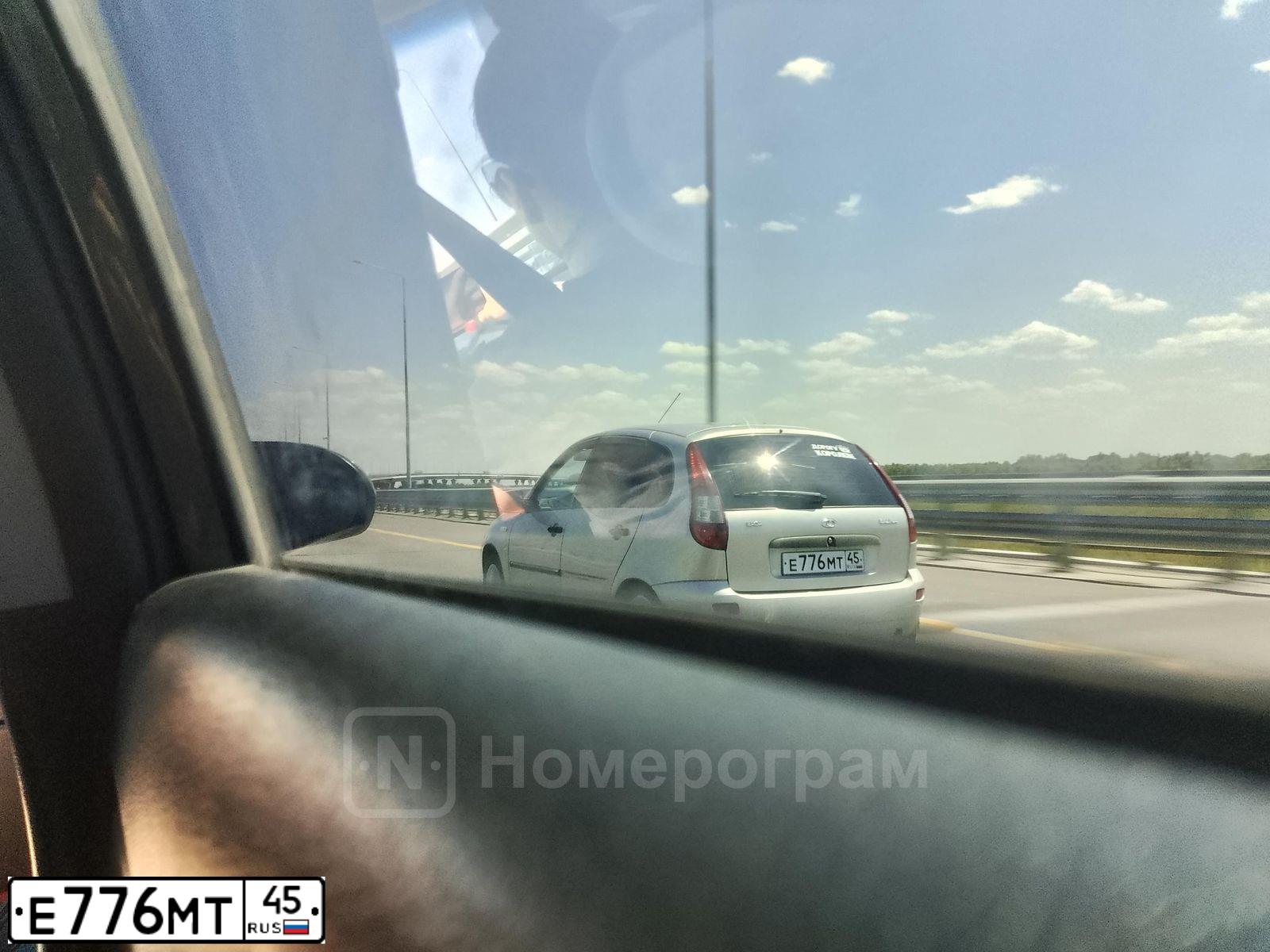 Фото автомобиля LADA 1119 KALINA, 2011 — госномер Е776МТ45. Цвет: СВЕТЛО-СЕРЫЙ