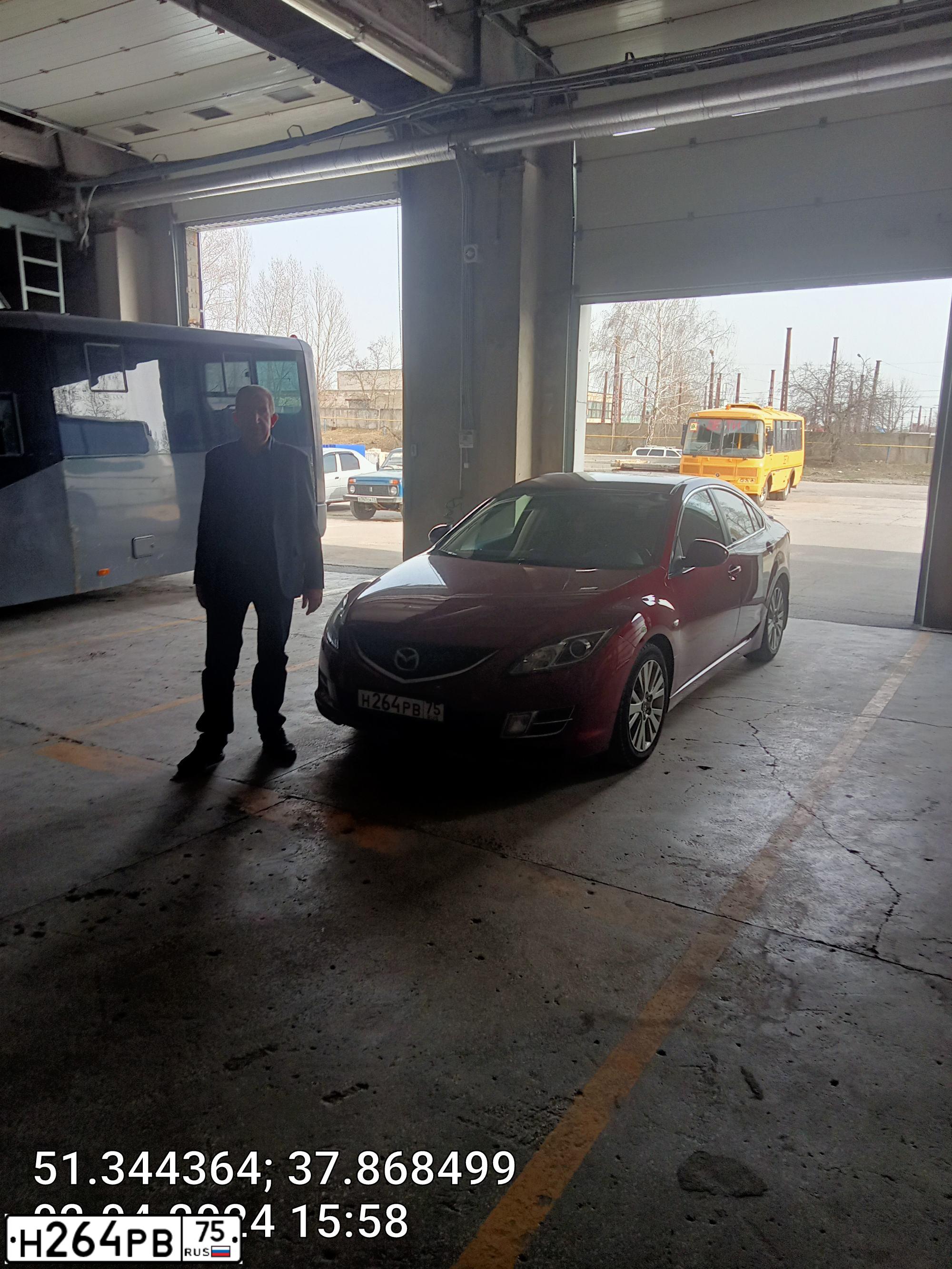 Фото автомобиля MAZDA 6, 2008 — госномер К342СТ199. Цвет: Красный