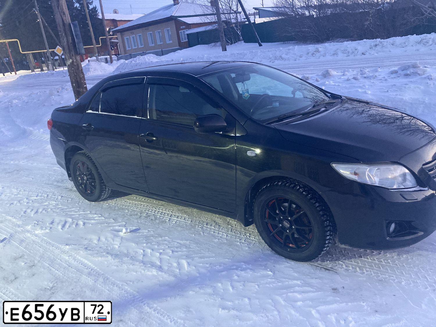 Фото автомобиля TOYOTA COROLLA, 2007 — госномер В162ЕК17. Цвет: ЧЕРНЫЙ