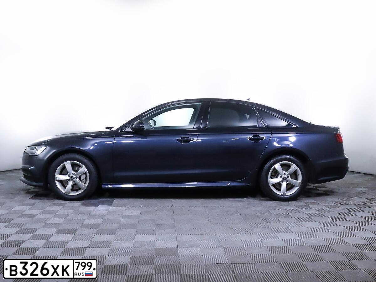 Фото автомобиля AUDI A6, 2016 — госномер О758РС797. Цвет: ЧЕРНО-СИНИЙ