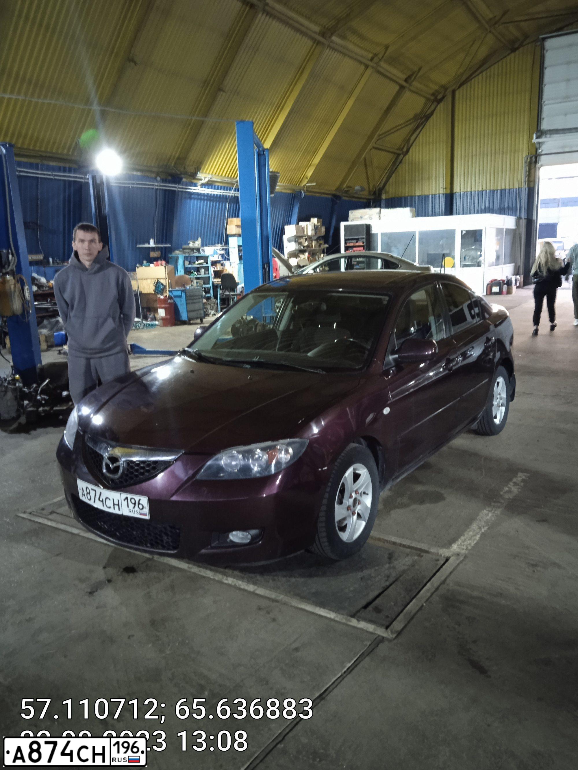 Фото автомобиля MAZDA 3, 2007 — госномер А685ЕА172. Цвет: ТЕМНО-ВИШНЕВЫЙ
