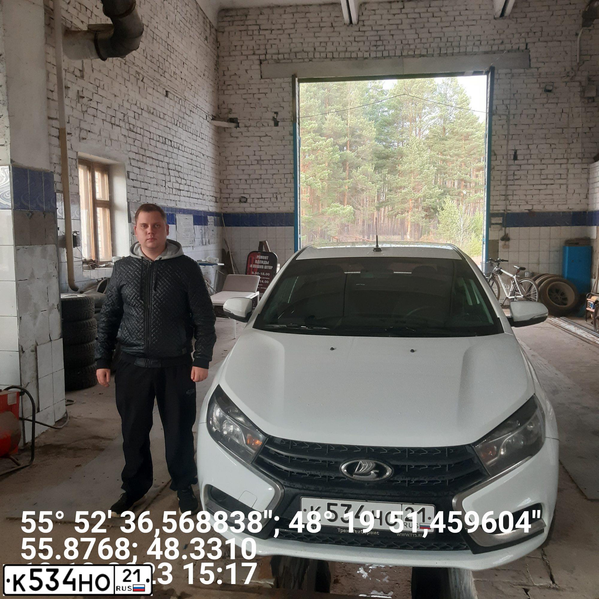Фото автомобиля LADA VESTA, 2019 — госномер С402КА716. Цвет: Белый
