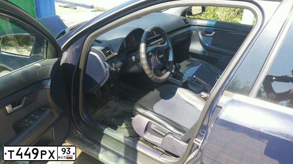 Фото автомобиля AUDI A4, 2004 — госномер Т449РХ93. Цвет: СИНИЙ