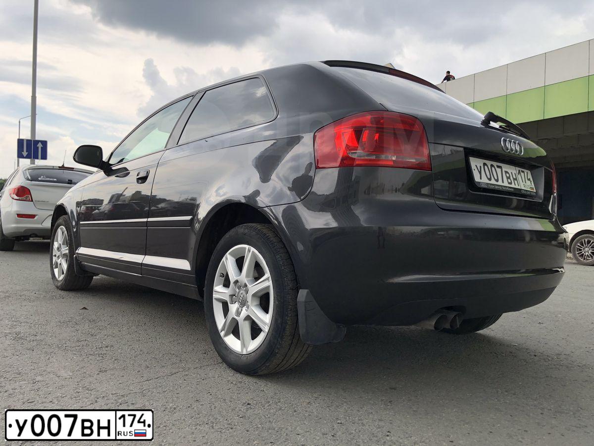 Фото автомобиля AUDI A3, 2008 — госномер К218ОО186. Цвет: ЧЕРНО-СЕРЫЙ