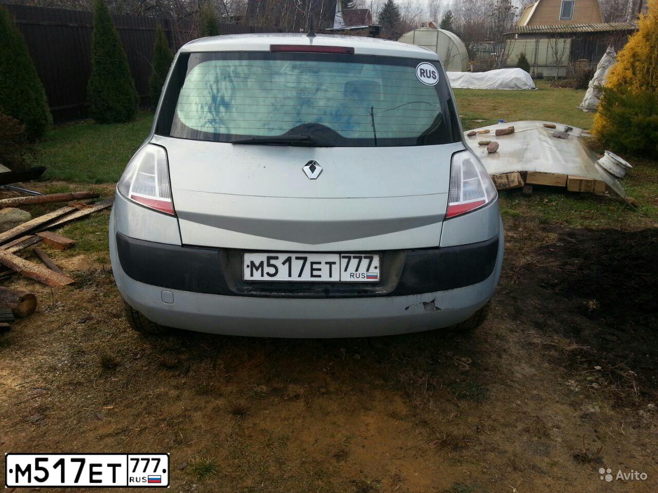 Фото автомобиля RENAULT MEGANE, 2003 — госномер Е671АМ185. Цвет: СВЕТЛО-СЕРЫЙ
