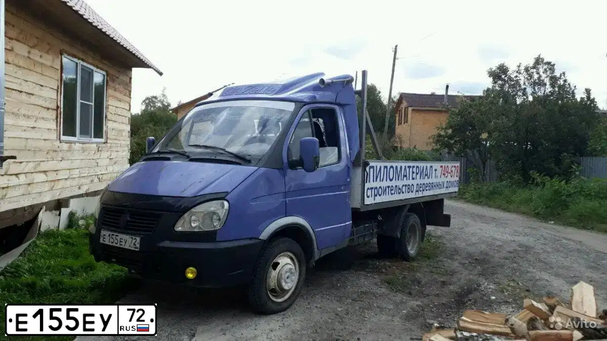 Фото автомобиля GAZ 3302 EL, 2006 — госномер Е155ЕУ72. Цвет: синий