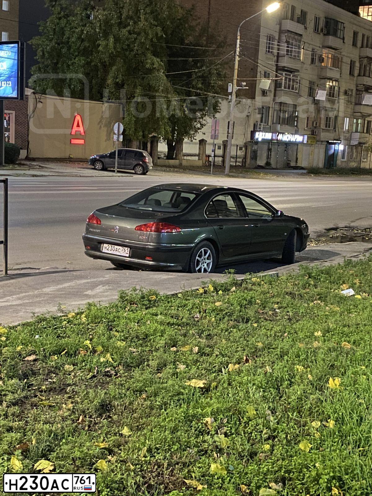 Фото автомобиля PEUGEOT 607, 2003 — госномер Н230АС761. Цвет: ТЕМНО СЕРЫЙ