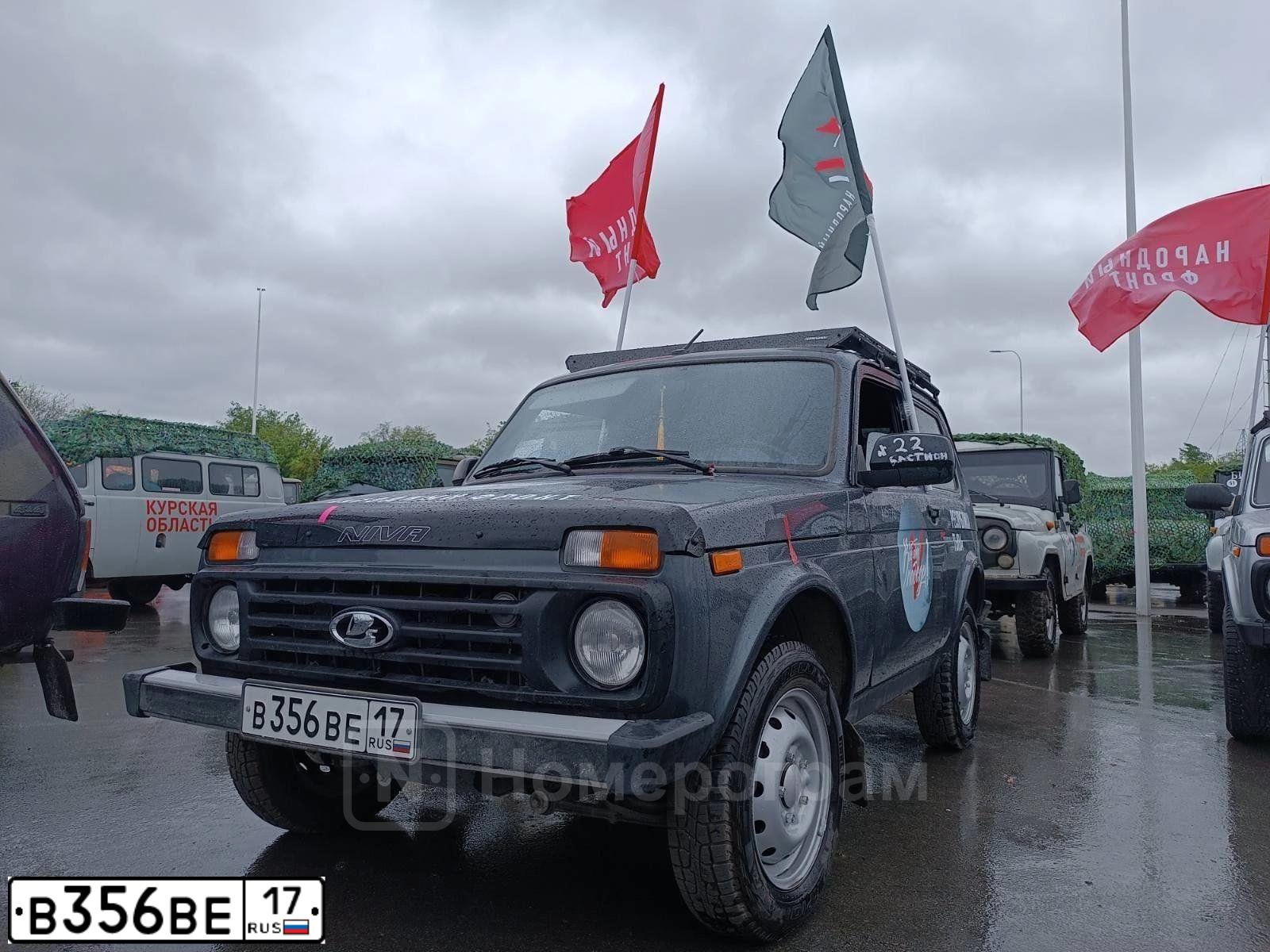 Фото автомобиля LADA 2121 NIVA, 2019 — госномер В356ВЕ17. Цвет: СЕРЫЙ