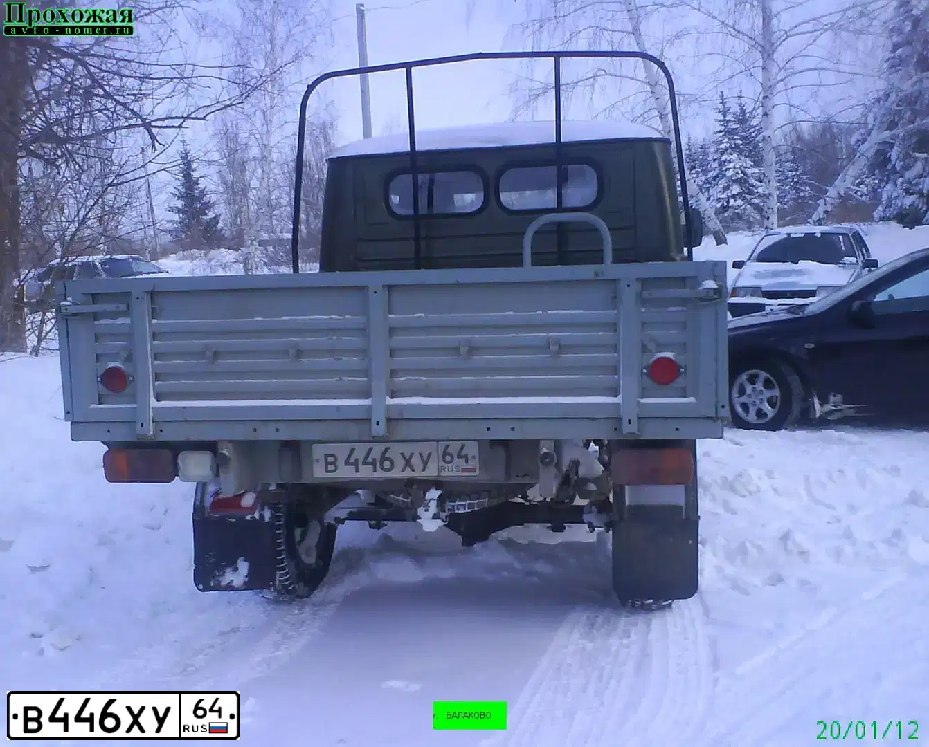 Фото автомобиля UAZ 3909, 2011 — госномер В446ХУ64. Цвет: ЗАЩИТНЫЙ
