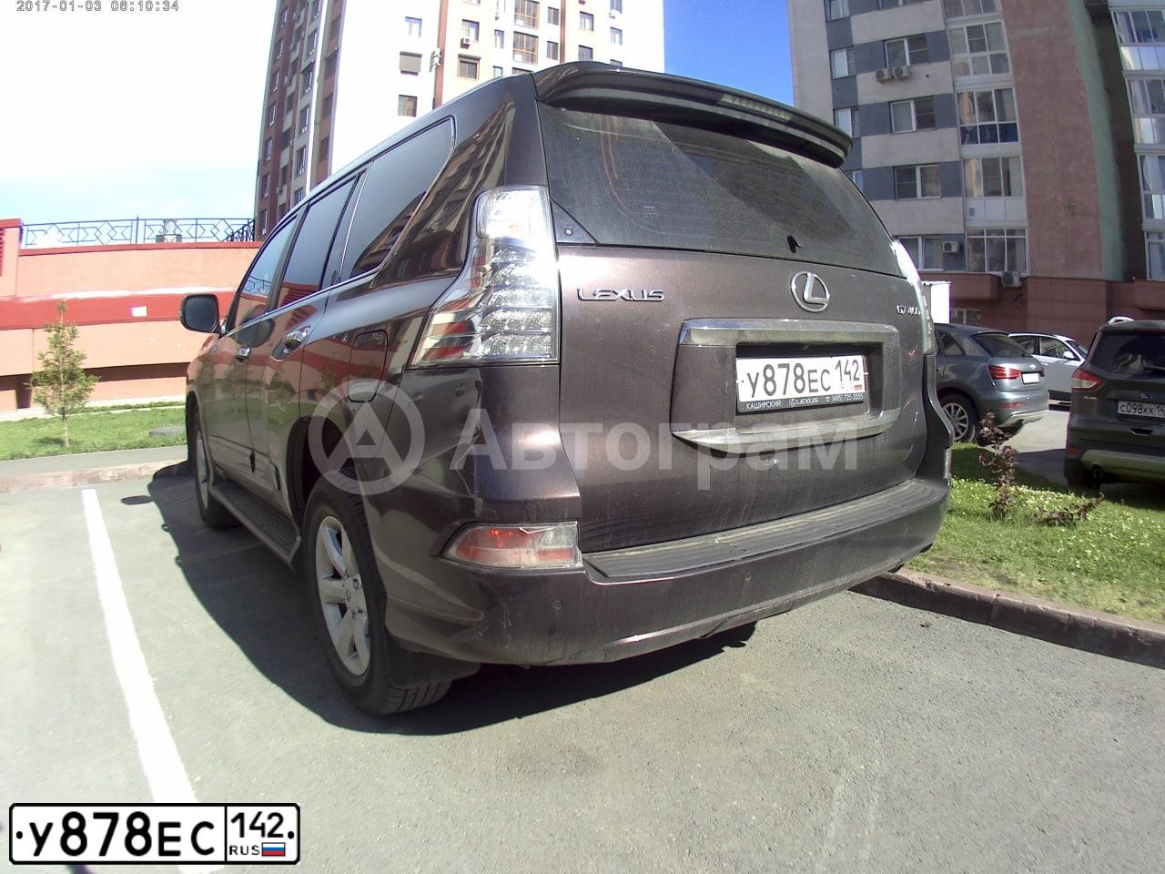 Фото автомобиля LEXUS GX, 2016 — госномер У878ЕС142. Цвет: бронзовый