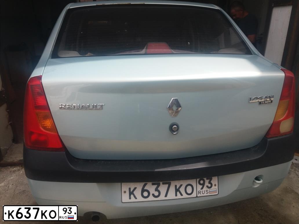 Фото автомобиля RENAULT LOGAN, 2007 — госномер К637КО93. Цвет: СВЕТЛО-ЗЕЛЕНЫЙ