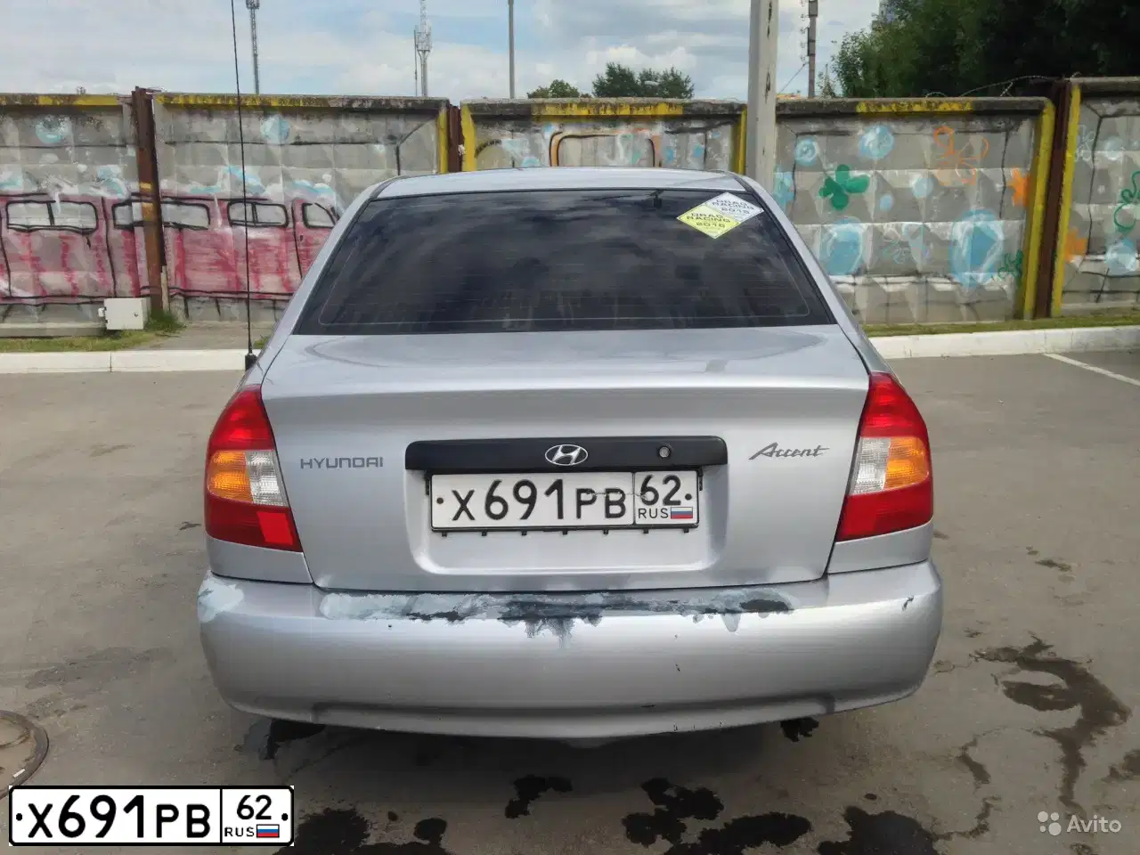 Фото автомобиля TAGAZ ACCENT, 2007 — госномер Н451ТА62. Цвет: серебристый
