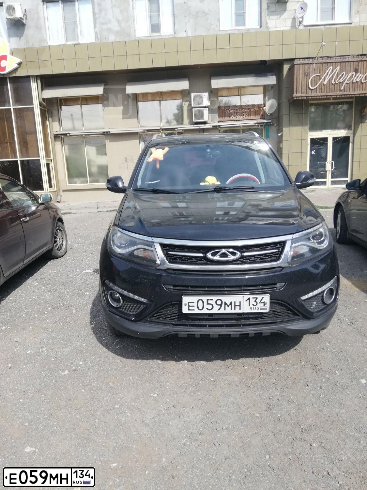 Фото автомобиля CHERY T21, 2017 — госномер Е059МН134. Цвет: ЧЕРНЫЙ