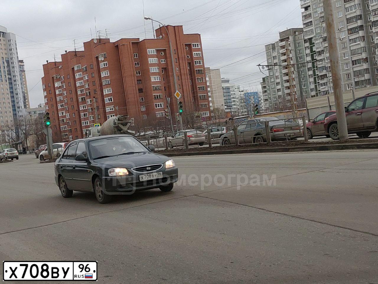 Фото автомобиля TAGAZ ACCENT, 2008 — госномер С456ХК196. Цвет: ТЕМНО-СЕРЫЙ