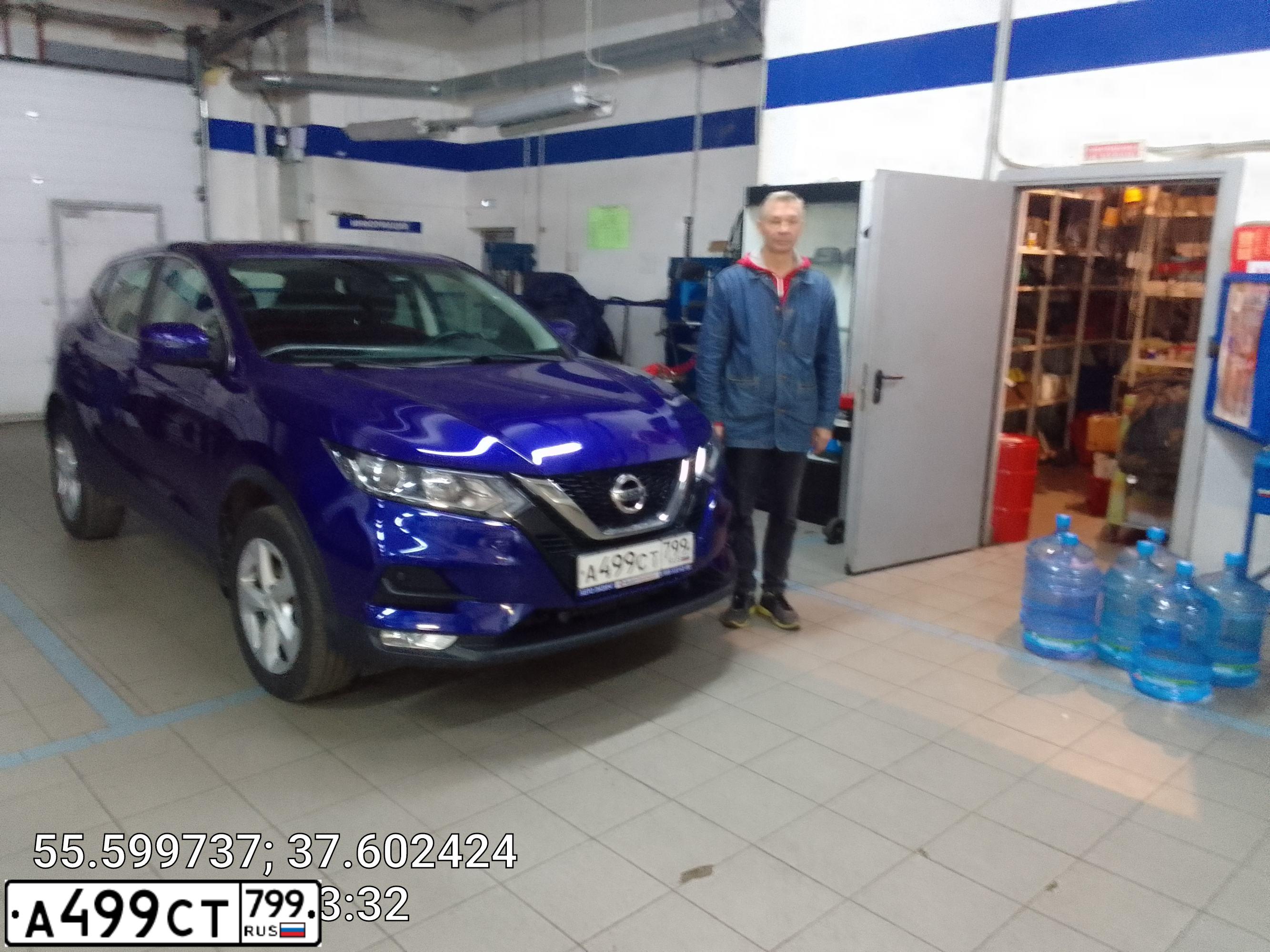 Фото автомобиля NISSAN QASHQAI, 2019 — госномер А346НМ136. Цвет: ТЕМНО СИНИЙ