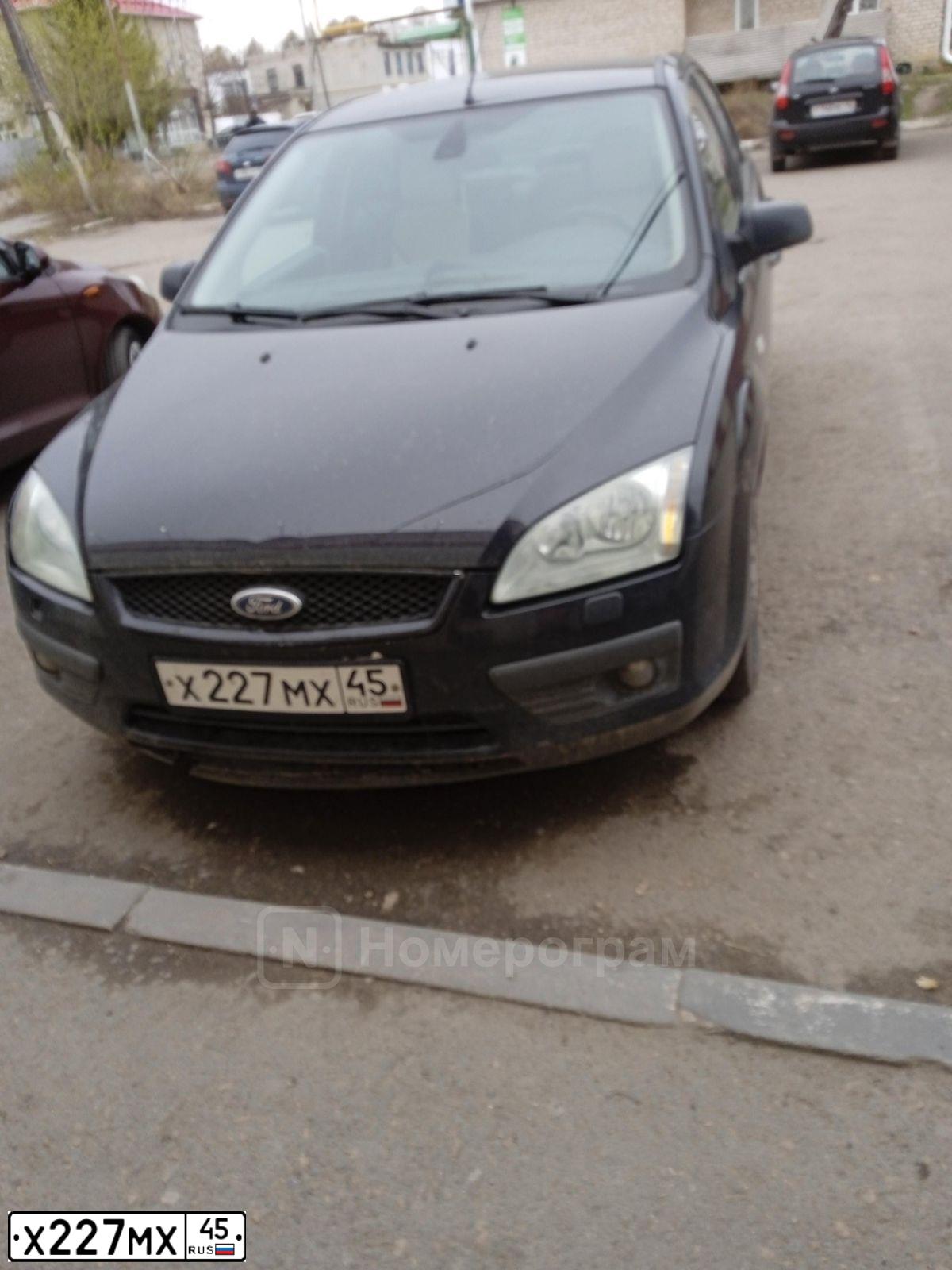 Фото автомобиля FORD FOCUS, 2006 — госномер Х227МХ45. Цвет: ЧЕРНЫЙ