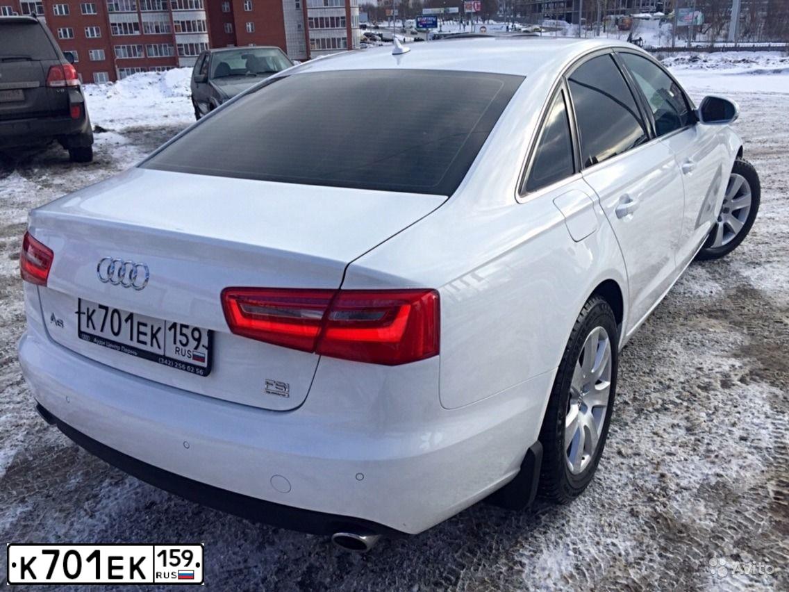 Фото автомобиля AUDI A6, 2011 — госномер А424МТ159. Цвет: Белый