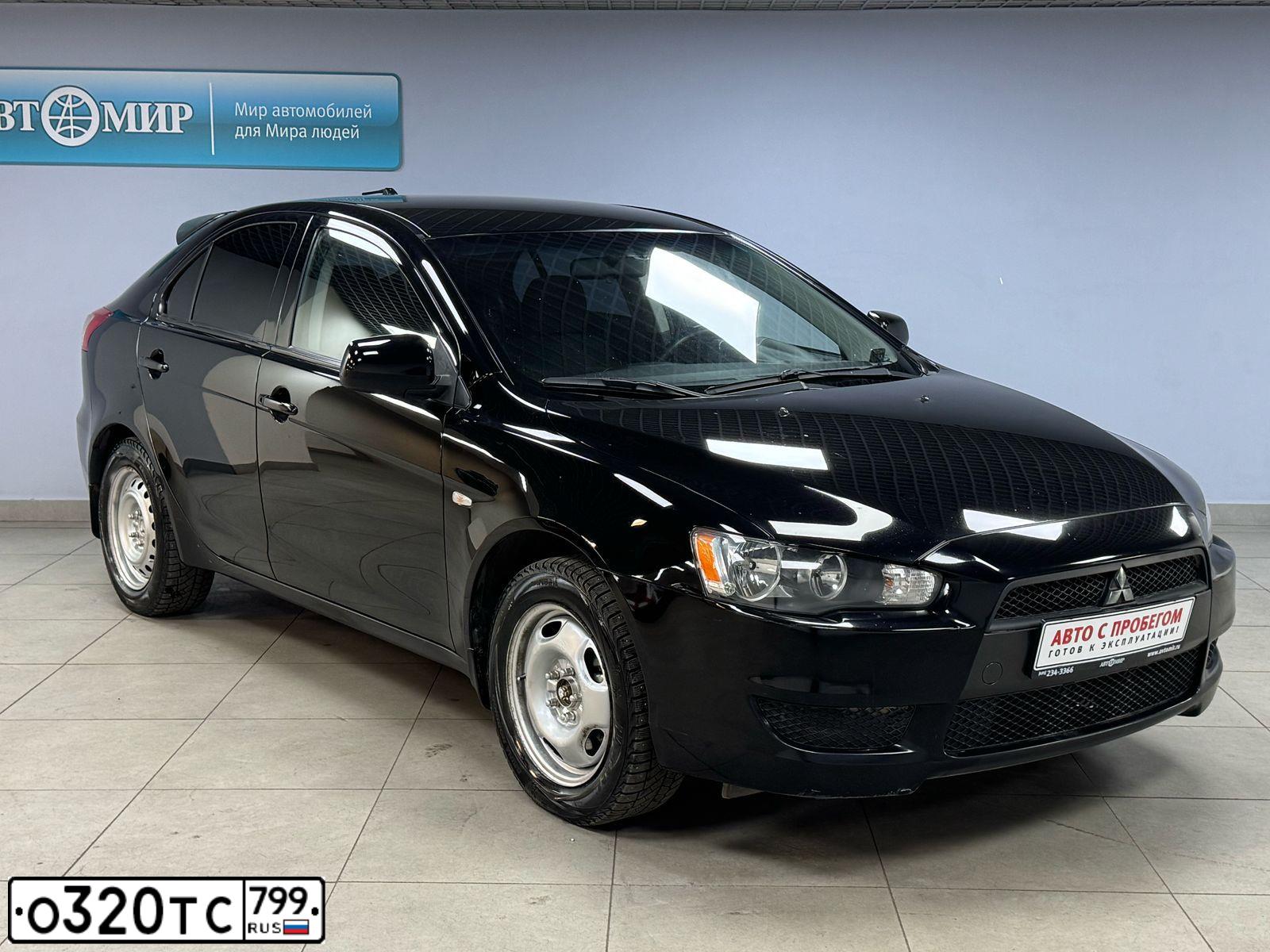 Фото автомобиля MITSUBISHI LANCER, 2008 — госномер А860РМ790. Цвет: ЧЕРНЫЙ