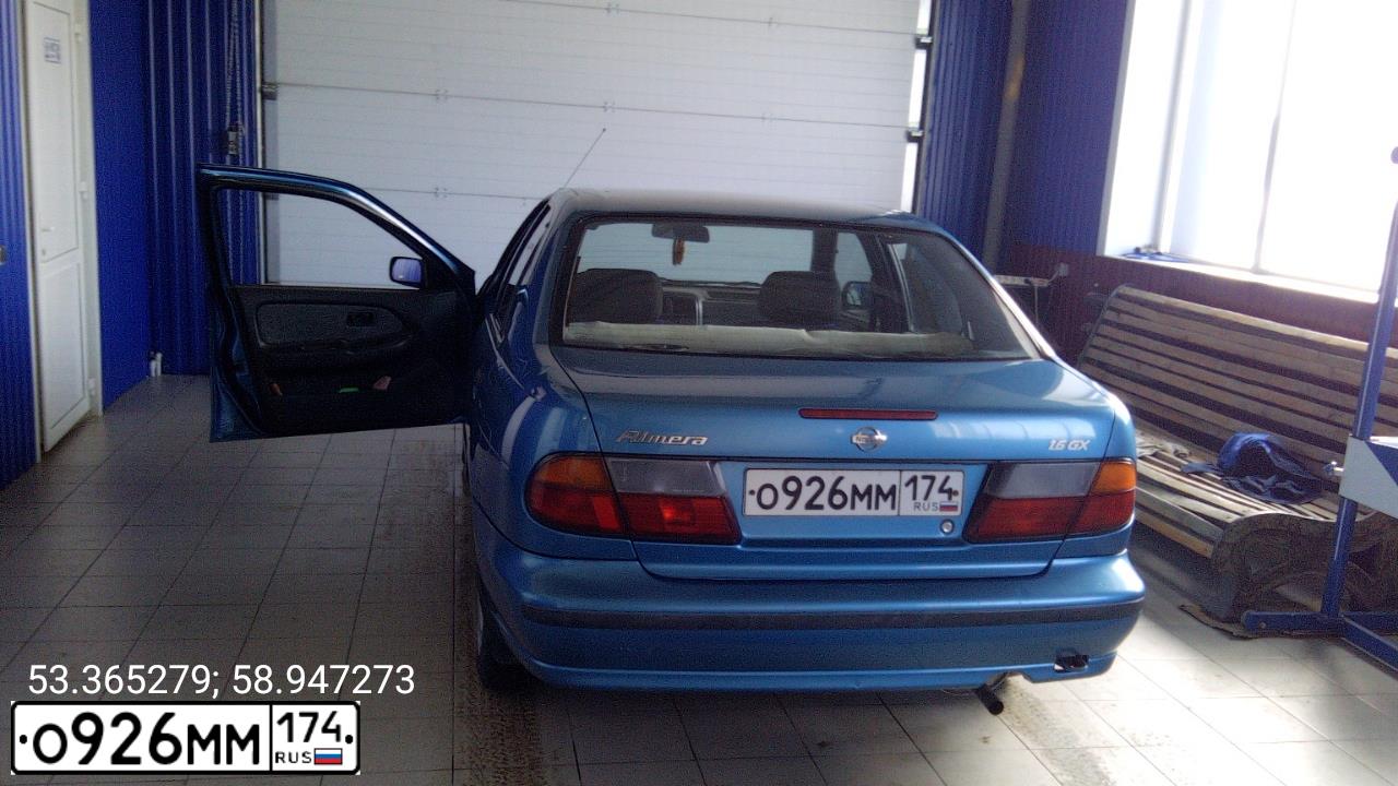 Фото автомобиля NISSAN ALMERA, 1997 — госномер М440ЕВ774