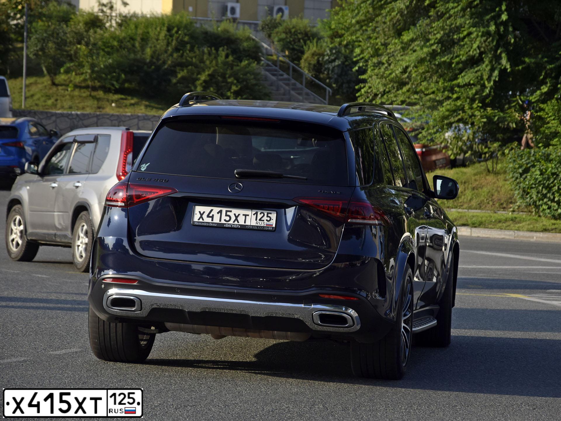 Фото автомобиля MERCEDES-BENZ GLE450, 2020 — госномер С792МЕ977. Цвет: синий