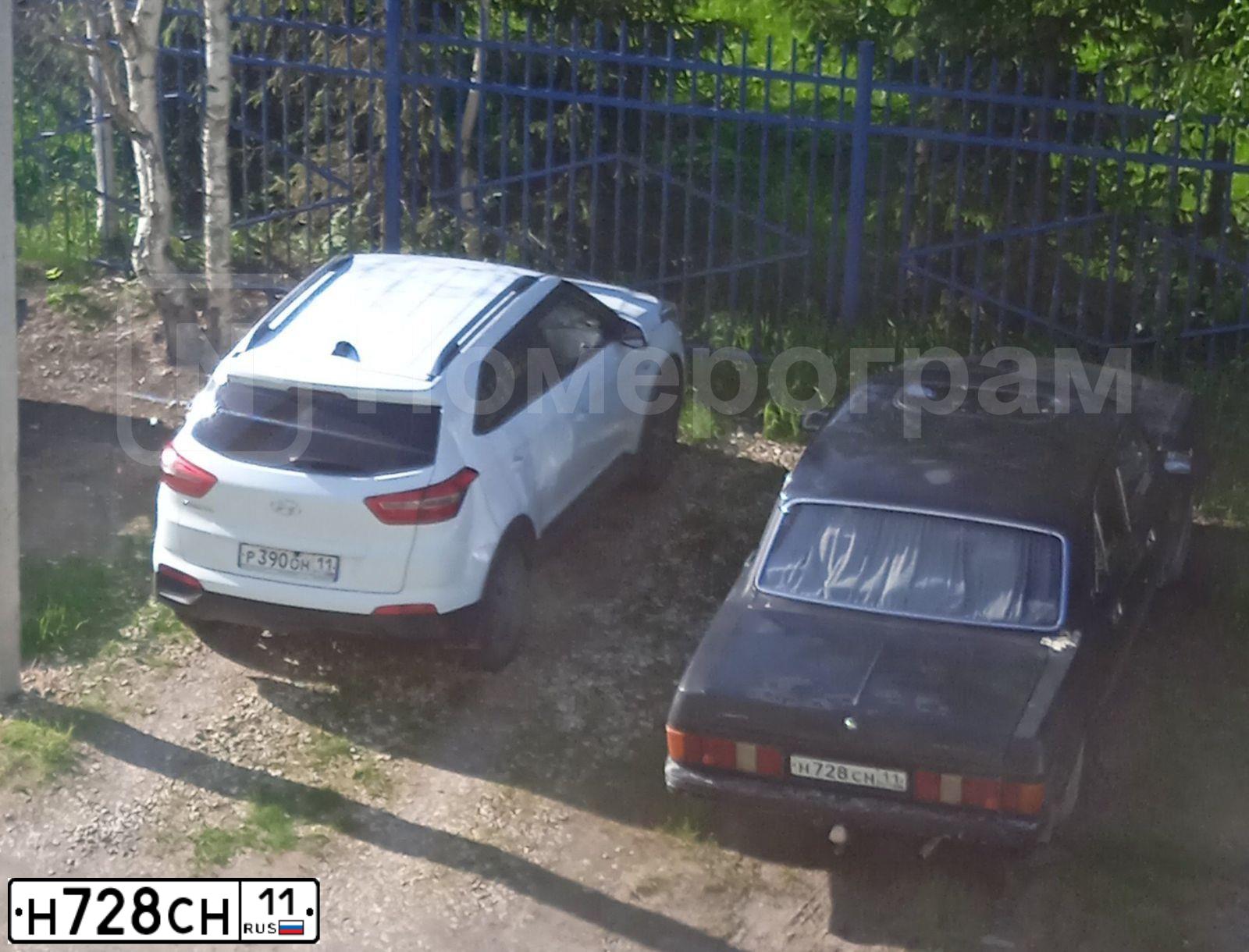 Фото автомобиля GAZ 3102 WOLGA, 1996 — госномер Н728СН11. Цвет: ЧЕРНЫЙ