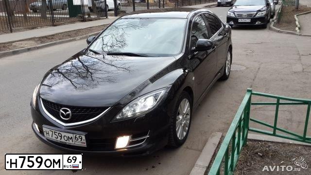 Фото автомобиля MAZDA 6, 2008 — госномер Н759ОМ69. Цвет: ЧЕРНЫЙ