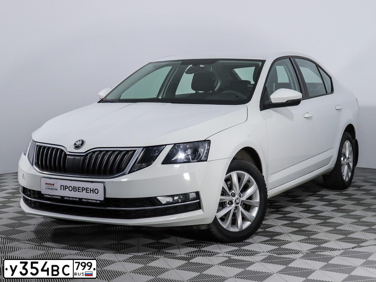 Фото автомобиля SKODA OCTAVIA, 2017 — госномер С319ТУ198. Цвет: Белый