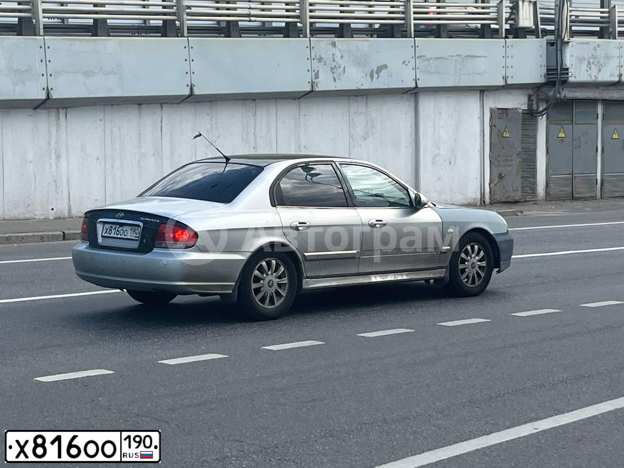Фото автомобиля TAGAZ SONATA, 2004 — госномер Х816ОО190. Цвет: СЕРЫЙ