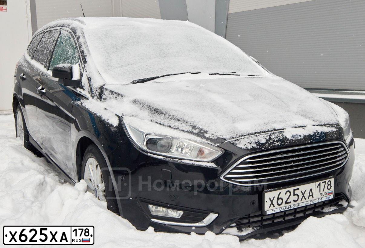 Фото автомобиля FORD FOCUS, 2017 — госномер Х625ХА178. Цвет: ЧЕРНЫЙ