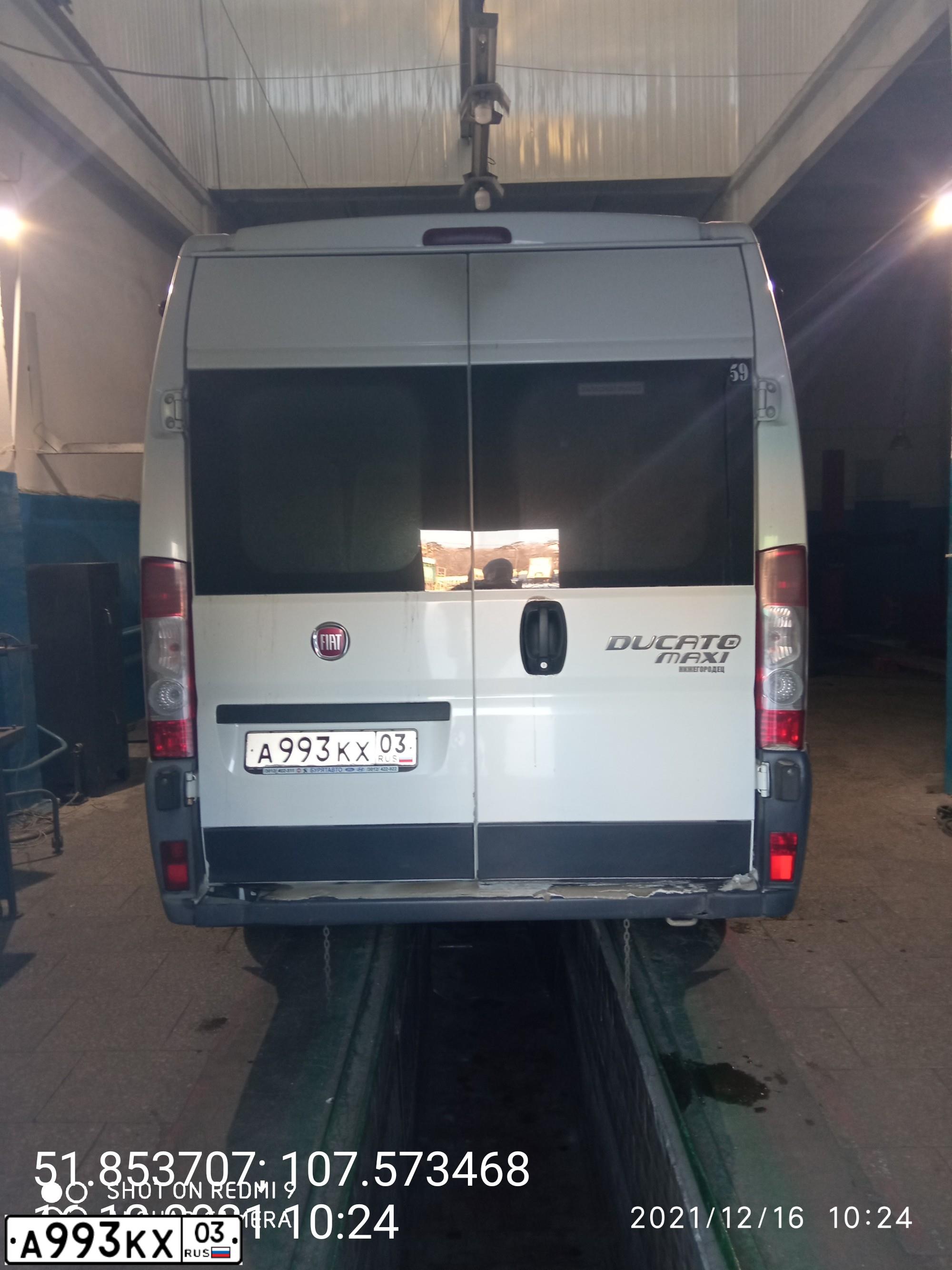 Фото автомобиля FIAT DUCATO, 2013 — госномер А993КХ03. Цвет: БЕЛЫЙ