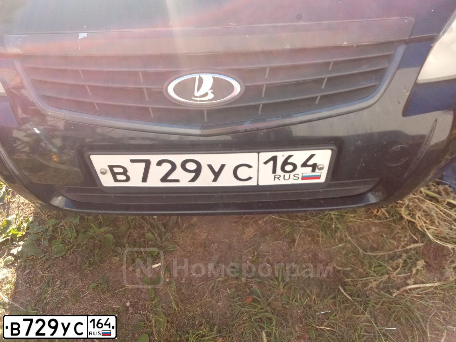 Фото автомобиля LADA 2170 PRIORA, 2008 — госномер В729УС164. Цвет: Сине-Черный