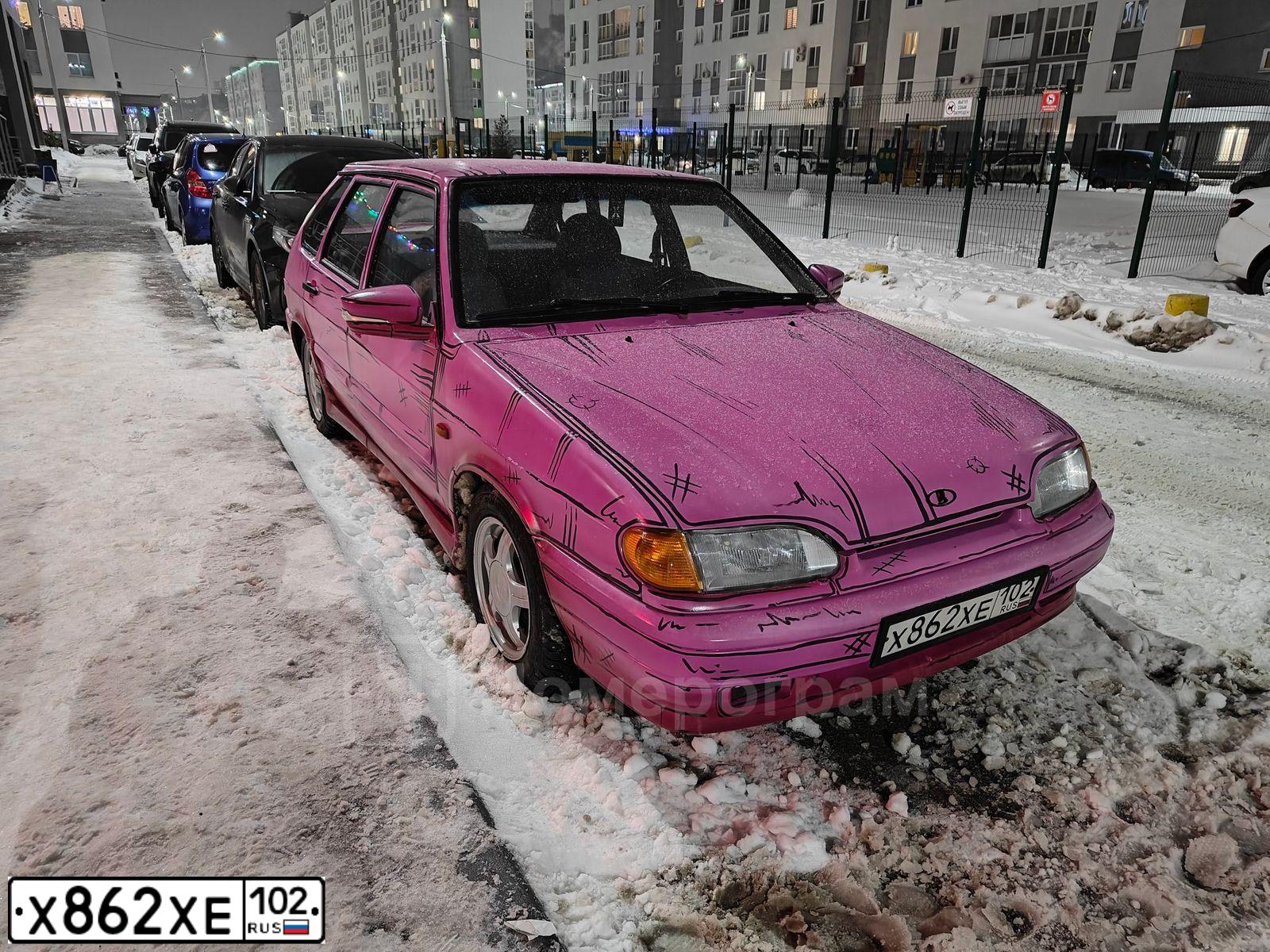 Фото автомобиля LADA 211440 LADA SAMARA, 2011 — госномер О558ХА774. Цвет: Сине-Черный